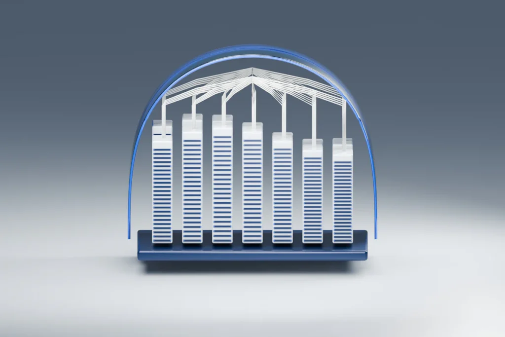 Conceptual illustration of server infrastructure