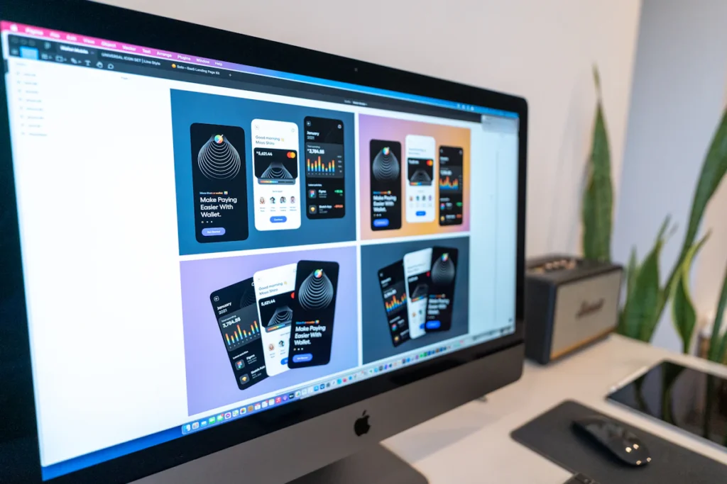 Desktop computer on a workspace